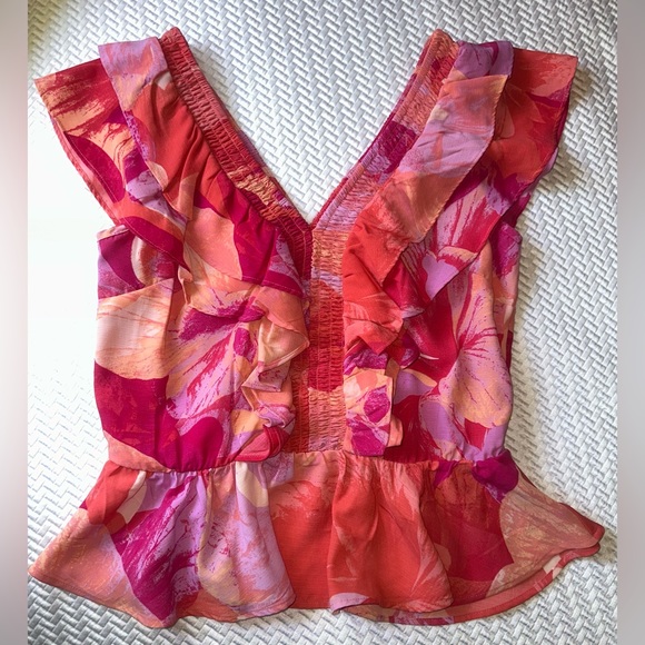 sofia by sofia vergara Tops - Sofia Vergara Top| Floral Print Blouse| Color: Pink/Red | Size: S |